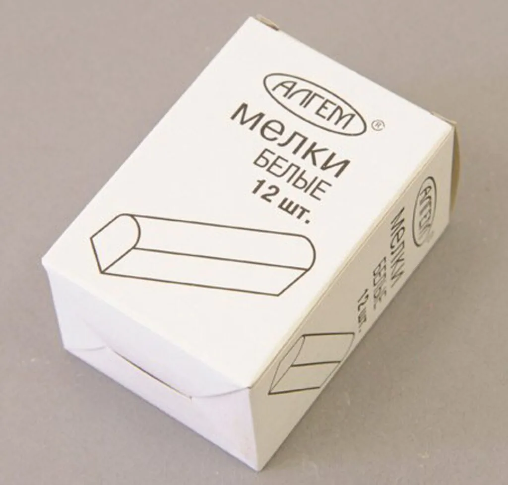 Мел белый школьный 12шт