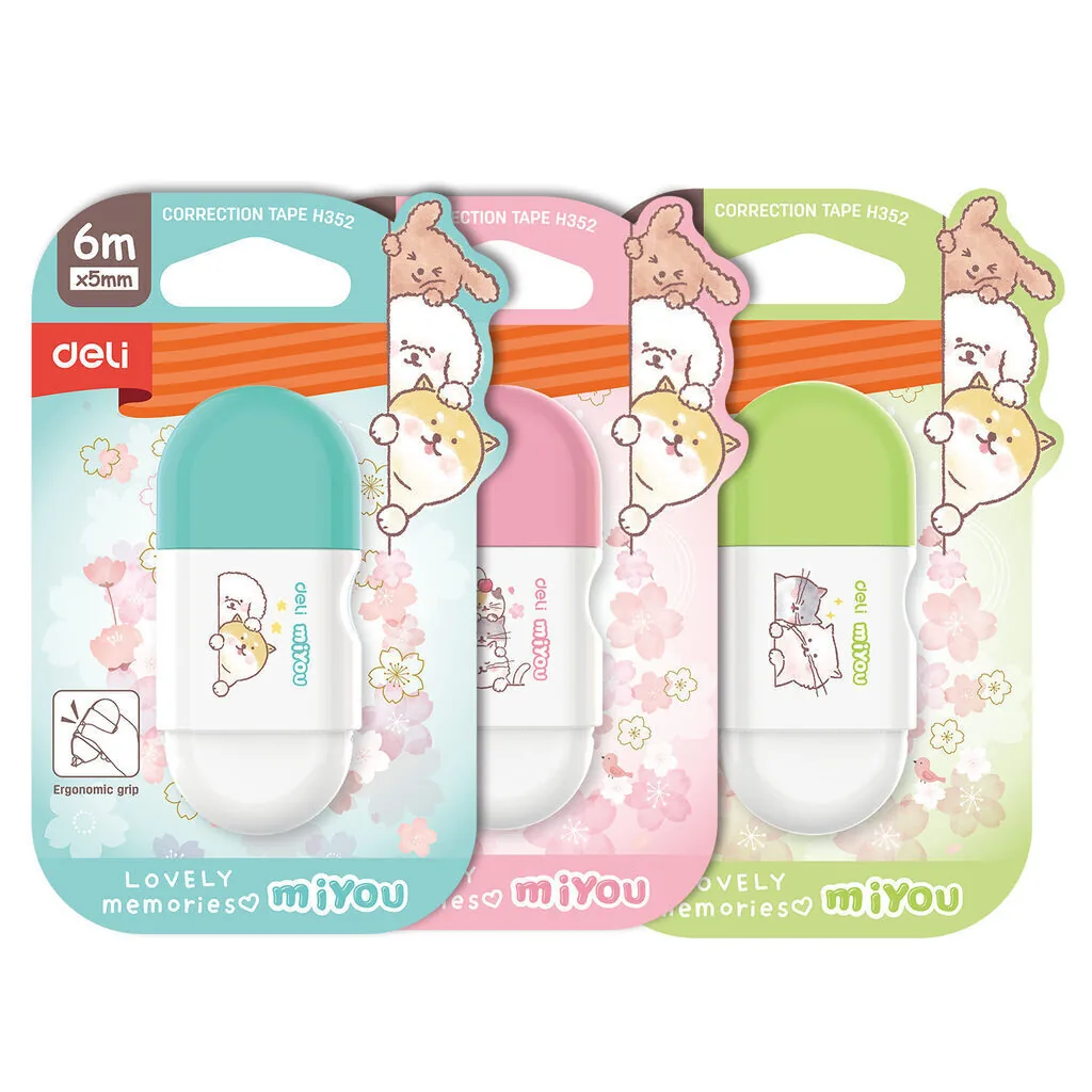 Корректирующая лента Deli 5мм*6м, ассорти