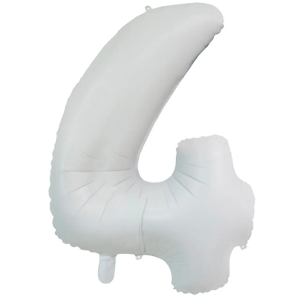 Шар фольга 26" "Цифра 4" White