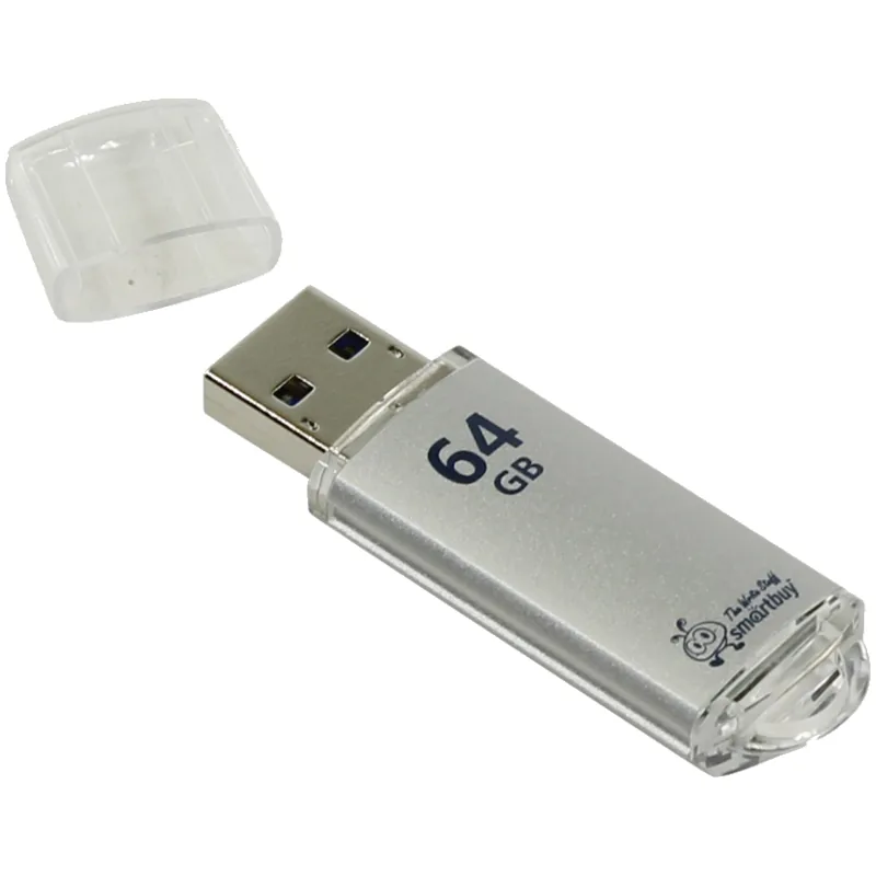 Память Smart Buy "V-Cut"  64GB, USB 3.0 Flash Drive, серебристый (металл. корпус )