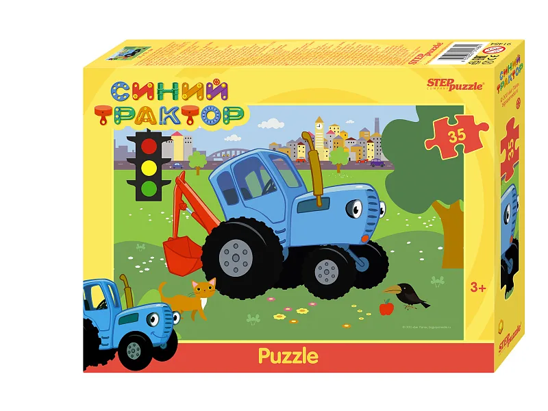 Пазлы   35 элементов  330*230мм.  "Синий трактор" (Биг Папа)