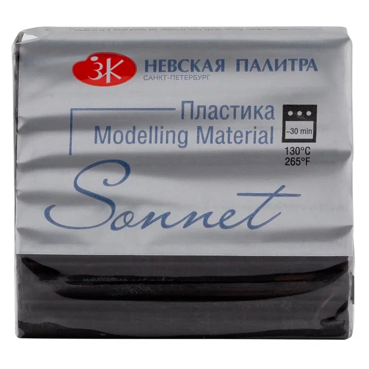 Пластика "Сонет", брус 56 грамм, черный