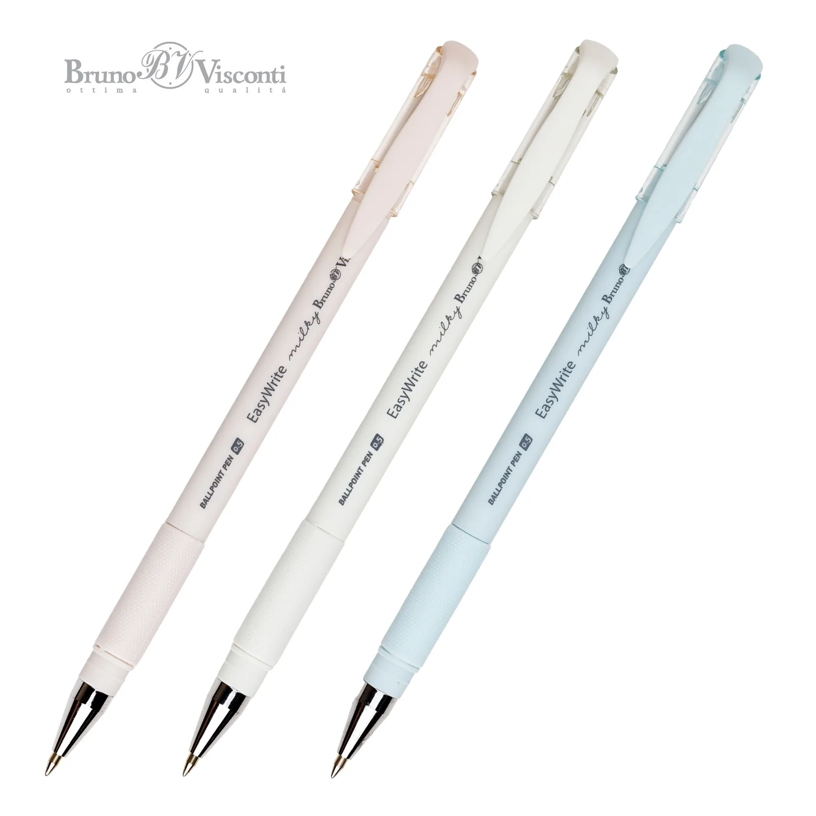 Ручка шар. BV "EasyWrite. Milky" 0,5мм, синяя, 3 вида