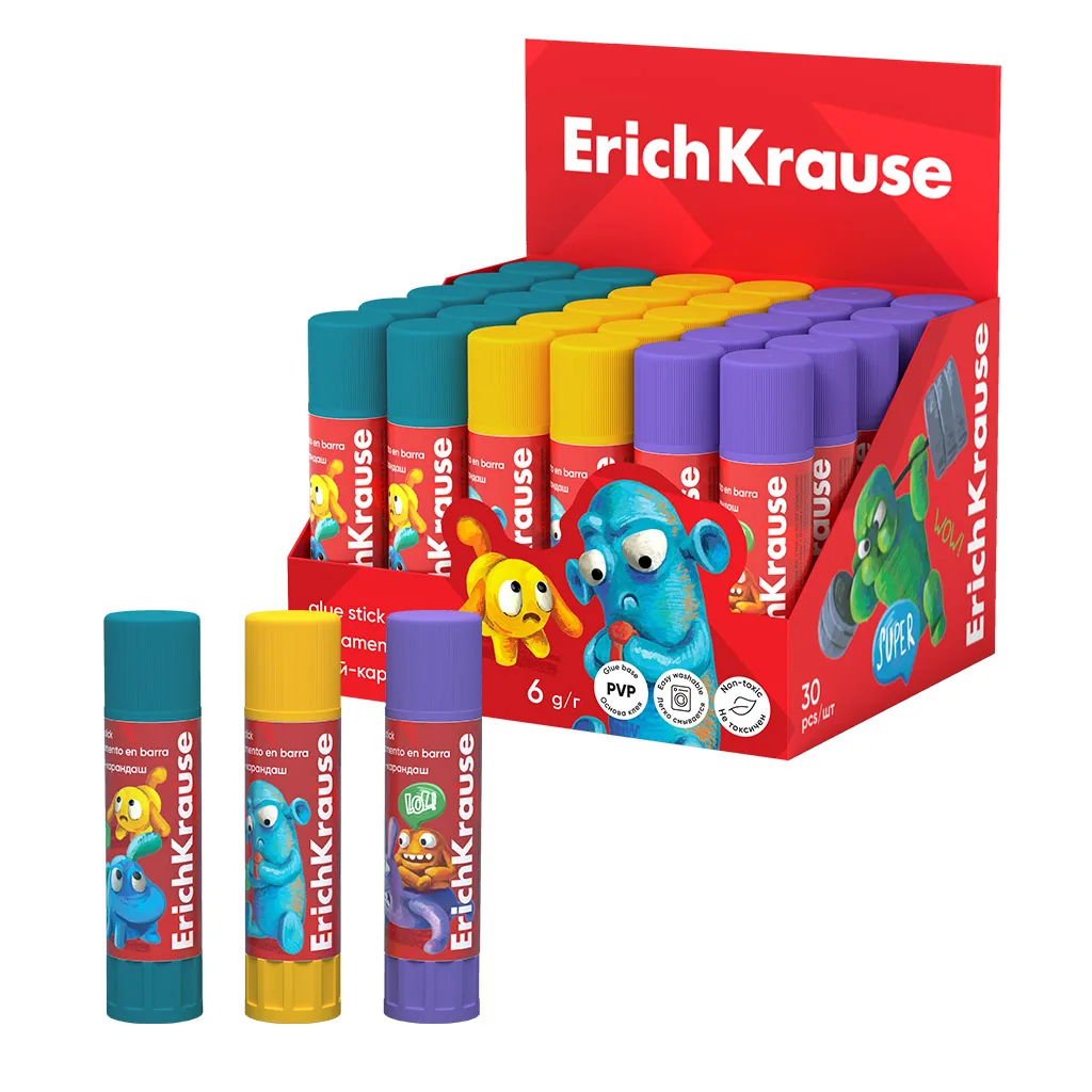 Клей карандаш Erich Krause EasyStick Jolly Friends  6 гр.
