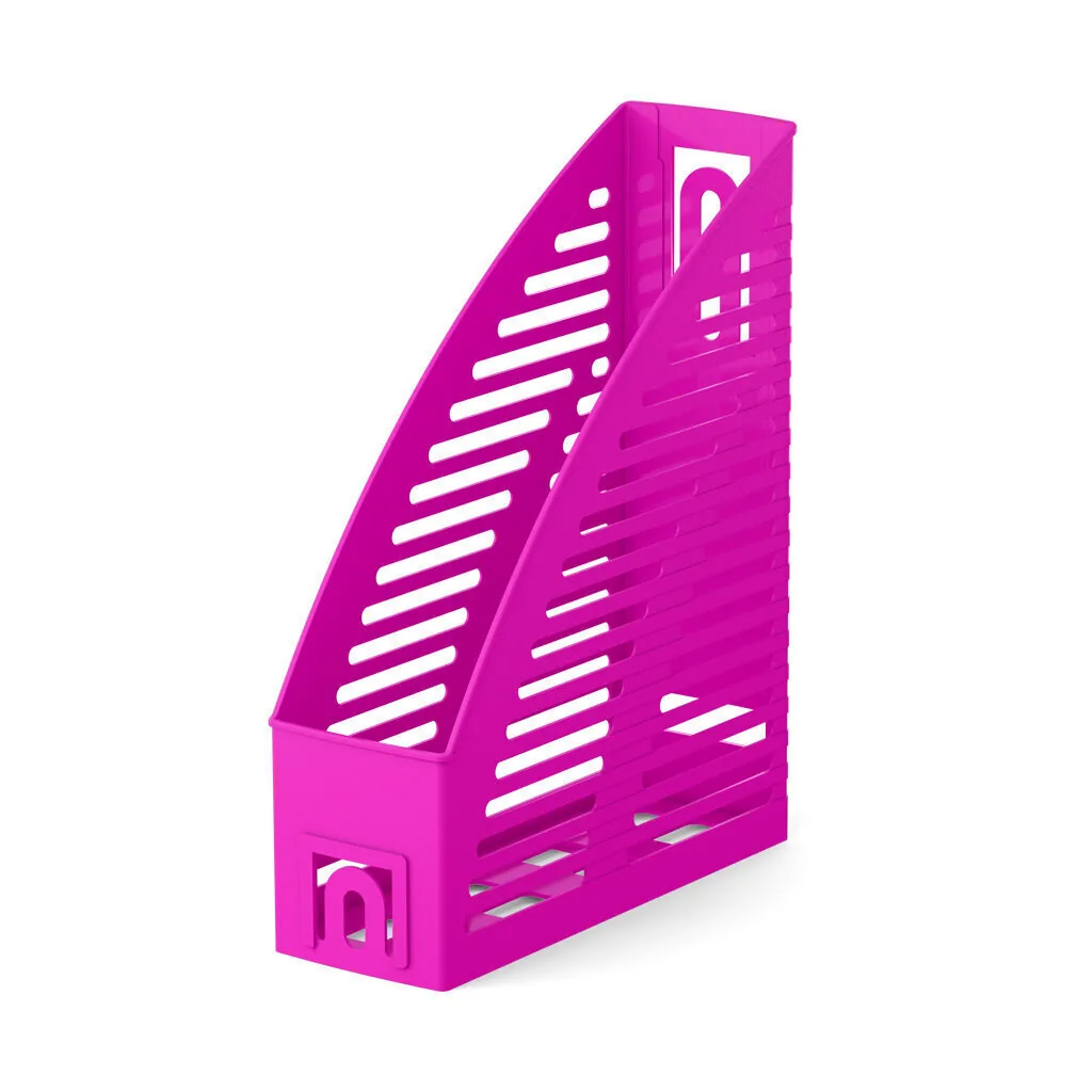 Накопитель д\бумаг верт. Base. Vivid 85мм, маджента