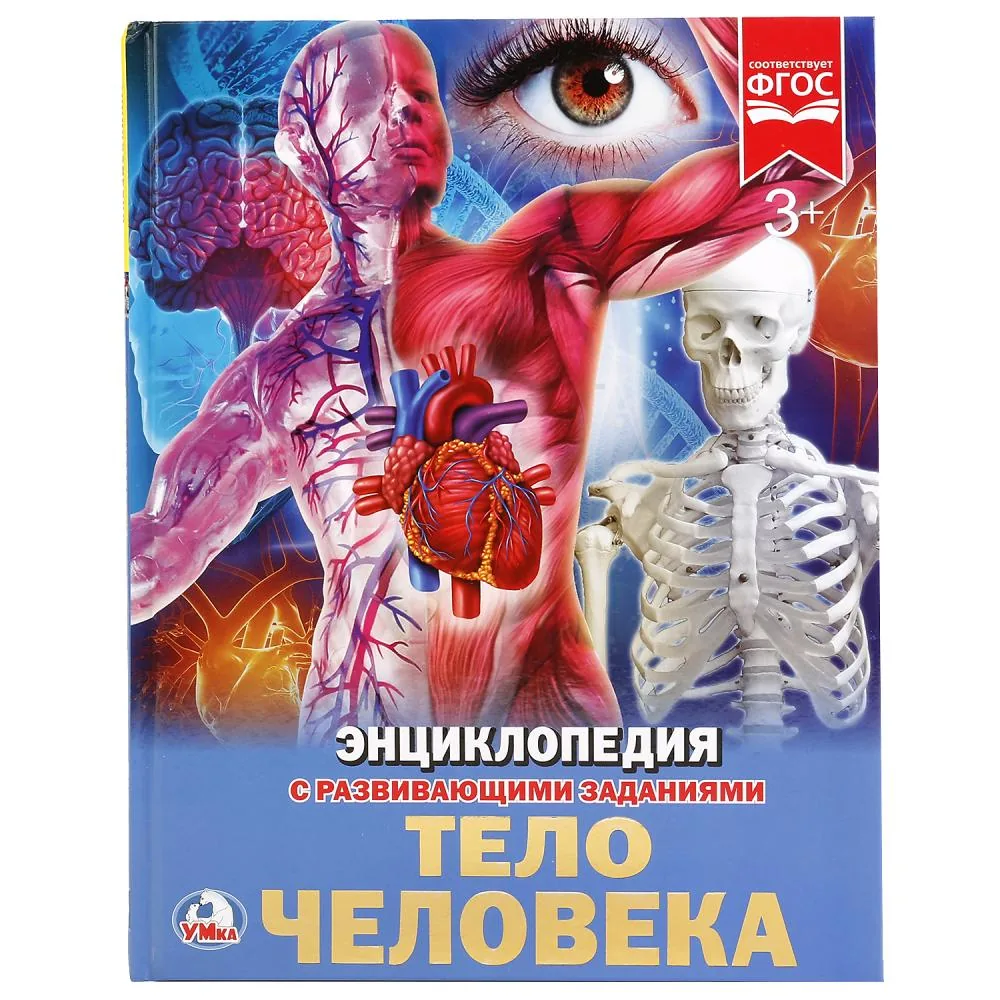 Энциклопедия "Тело человека" с заданиями А4, 48стр