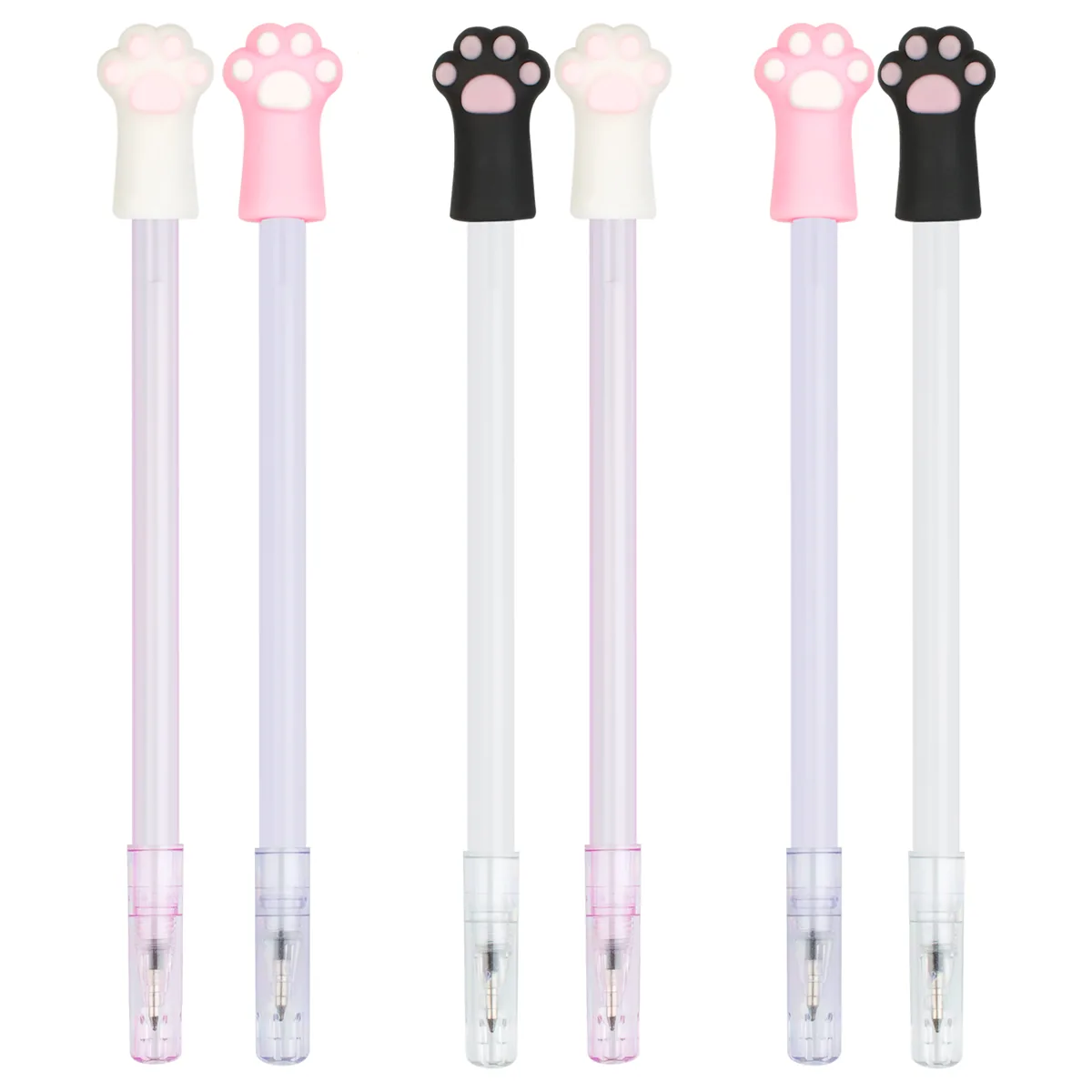 Ручка шариковая MESHU "Paws" 2шт., синие, 0,7мм, корпус ассорти, пакет
