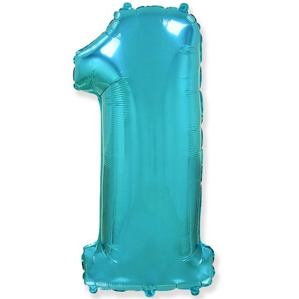 Шар фольга 40" "Цифра 1" синий 102 см