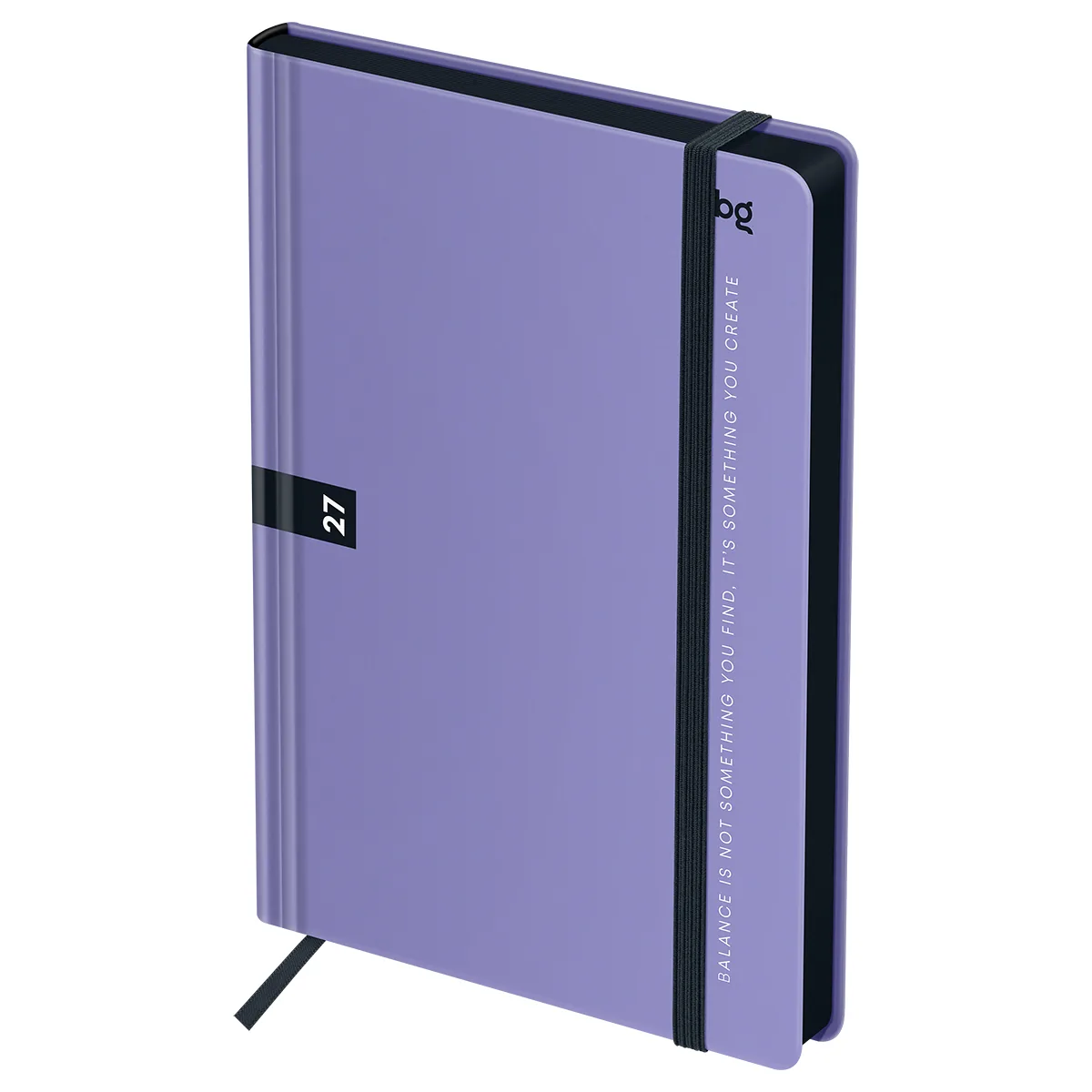 Ежедневник датированный 2027г, А5, 176л., 7БЦ BG"Monochrome. Mauve", лиловый, soft tuch