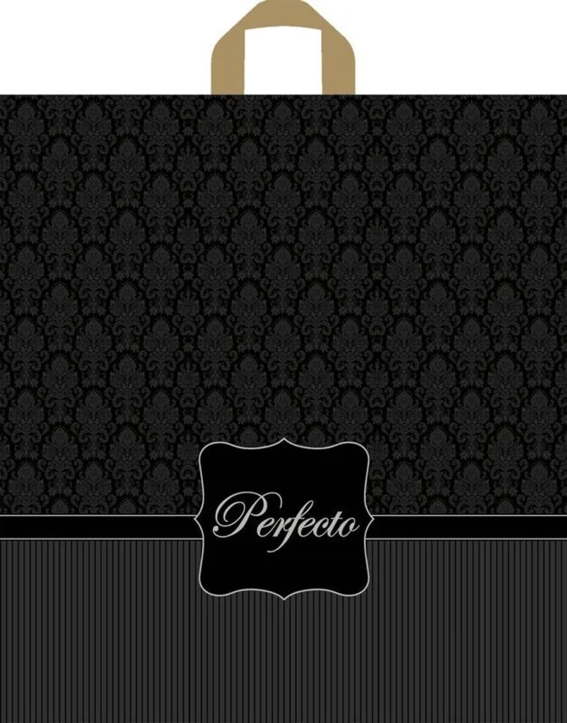 Пакет 40*37см (95мк) с петлевой ручкой "Перфекто Сильвер" ПВД
