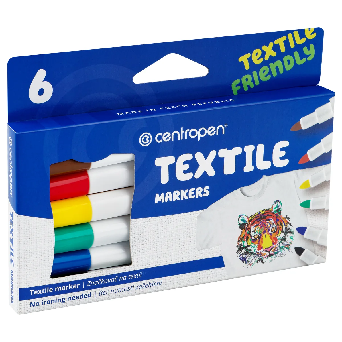 Набор маркеров для ткани Centropen "Textil Marker 2739" 06цв., 1,8мм, картон. уп., европодвес