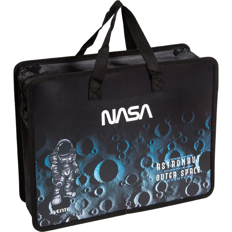 Папка А4 (335*260*100) с ручками, молния, пластик" NASA "