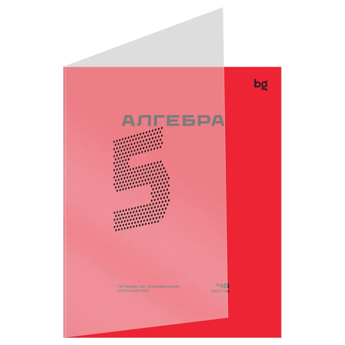 Тетрадь предметная 48л., BG "Перфокарта" - Алгебра, пластиковая обложка