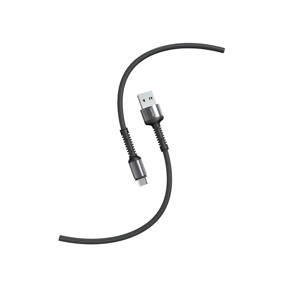 Кабель Smartbuy S26, USB - micro-USB, 3A output, нейлоновая оплетка, 1м, черный