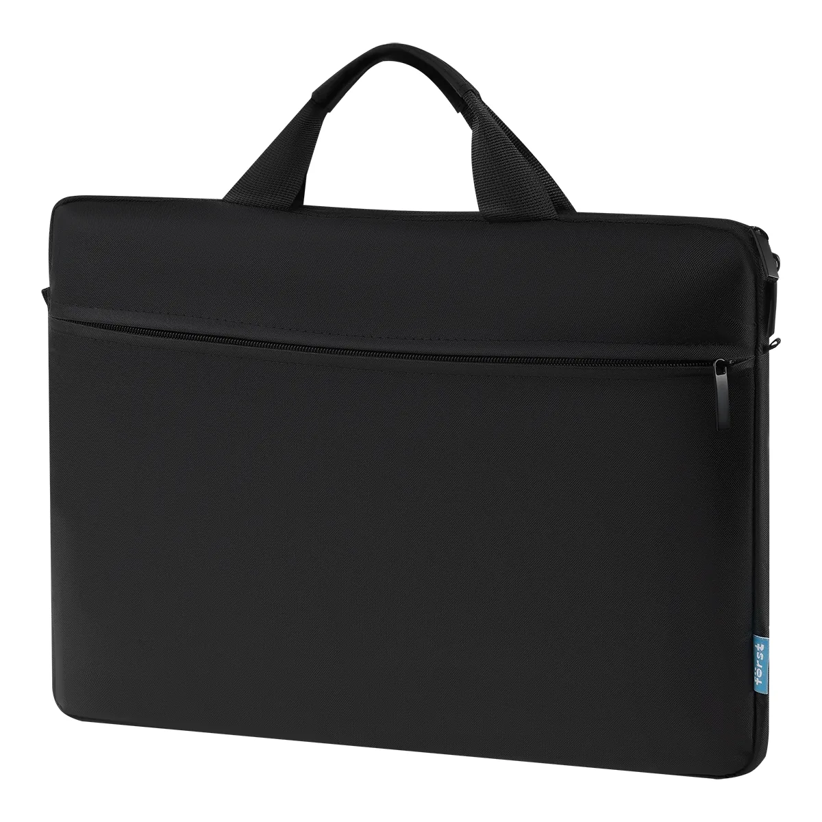 Сумка для ноутбука 17,3" Först "Basic Black", полиэстер, черный, мягкий подклад, внешнее отделение
