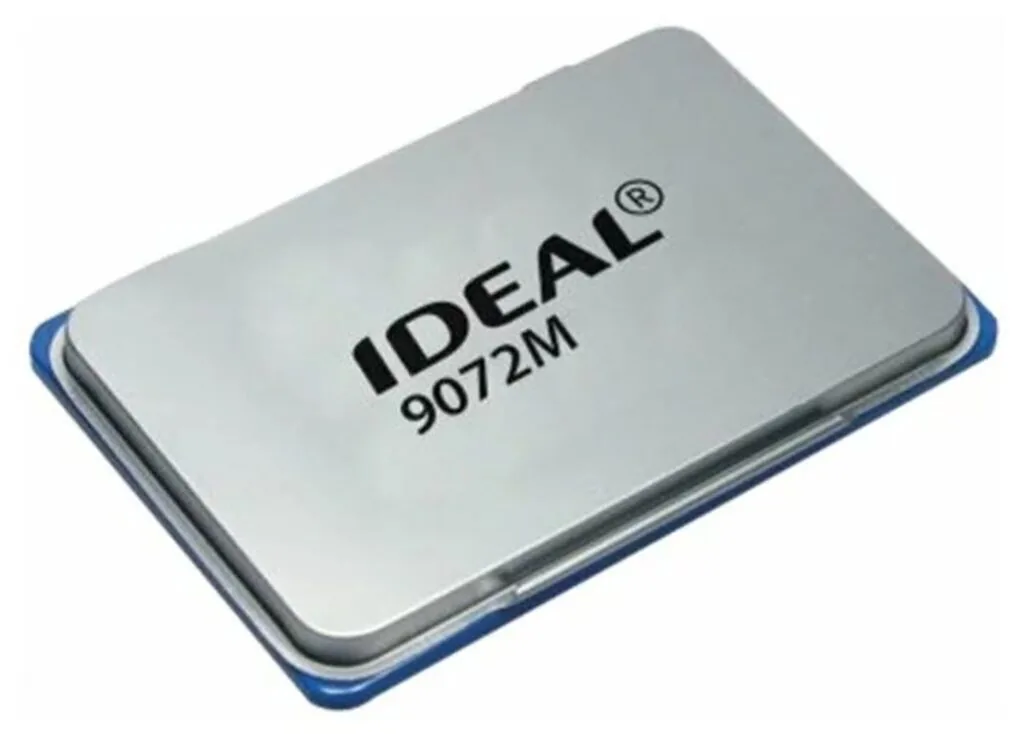 Подушка штемпельная IDEAL настольная 70*110мм, металл, синяя