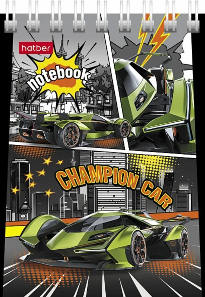 Блокнот А7  40л гребень "Авточемпион" клетка