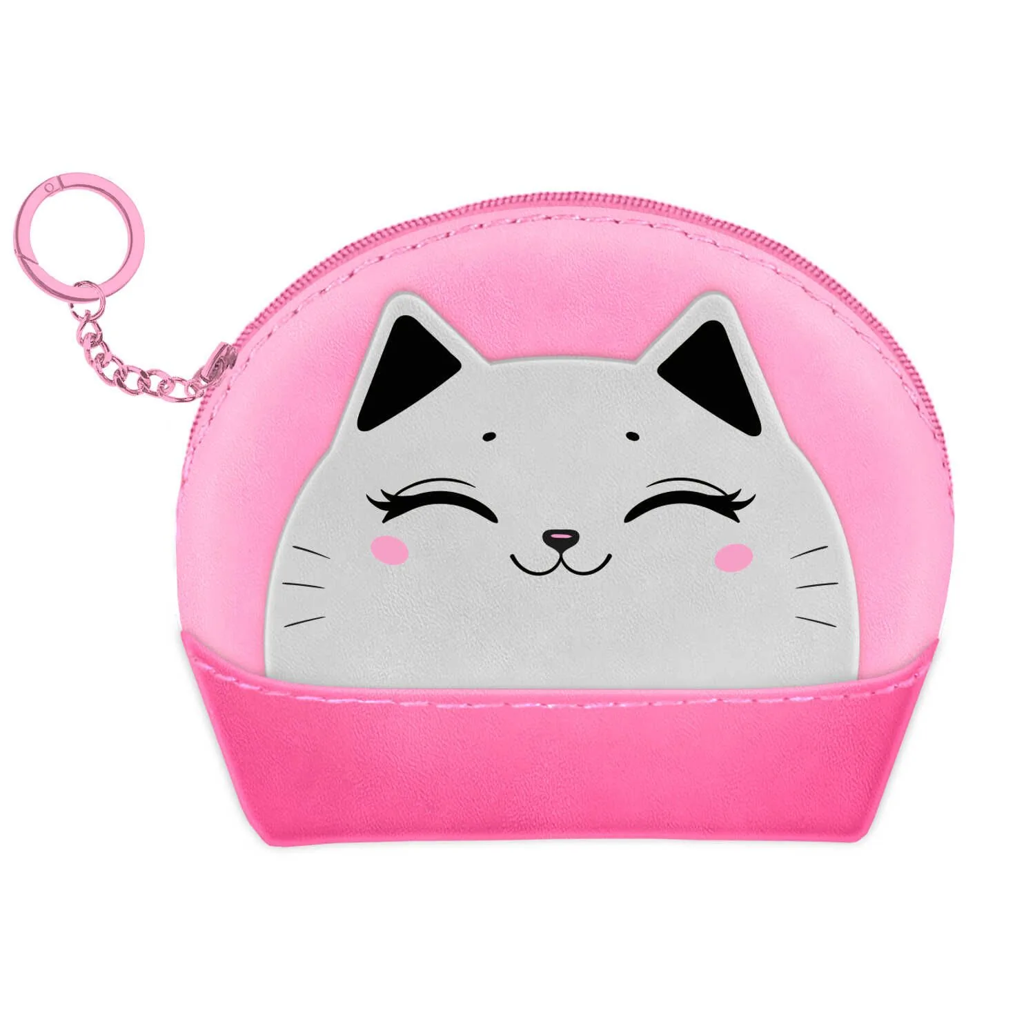 Кошелек для банкнот и монет Феникс+ "Котик" 11*7,5*3,5см, кожзам, молния
