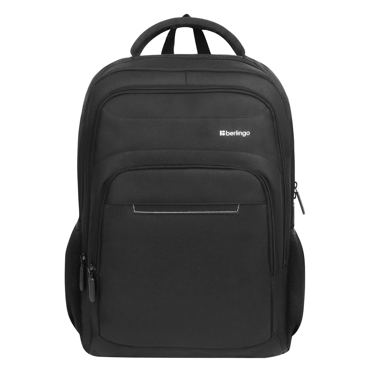 Рюкзак Berlingo City "Strict black" 42*29*17см, 2 отделения, 3 кармана, отделение для ноутбука, эргономическая спинка