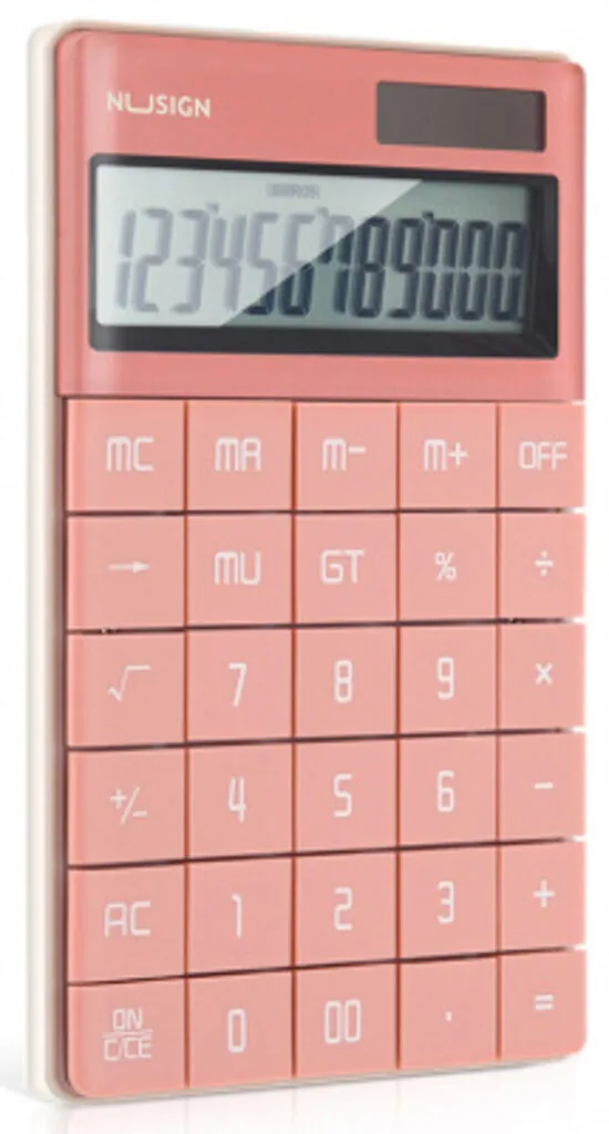 Калькулятор  12 разр. Deli Nusign  настольный, розовый ENS041PINK