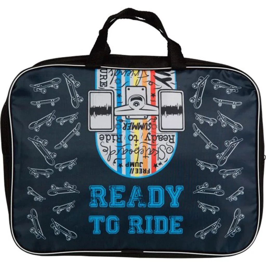 Папка А4 (350*270*70) с ручками, молния, ткань " Ready to Ride"