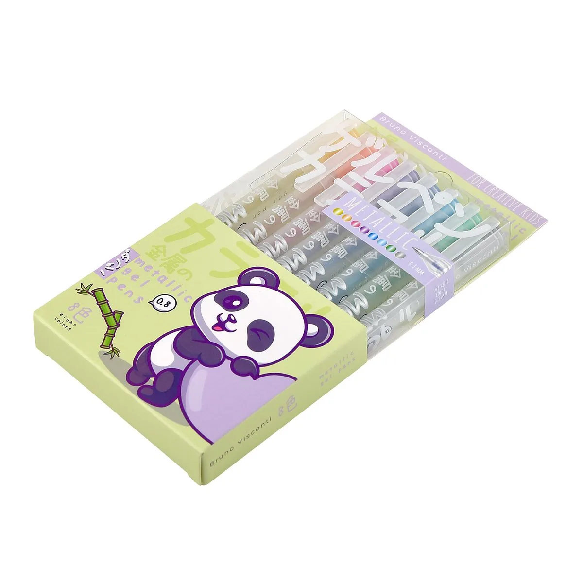 Набор гелевых ручек BV  8 цв. BV "Metallic. Kawaii animals" 0,5мм