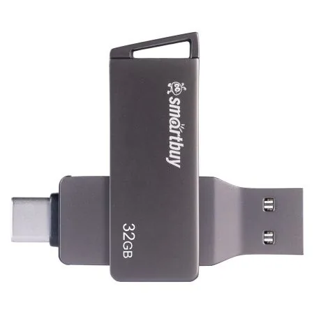 Флеш-драйв  32 GB UFD 3.0/3.1 Smartbuy Phantom Metal Dual Type-C/Type-A