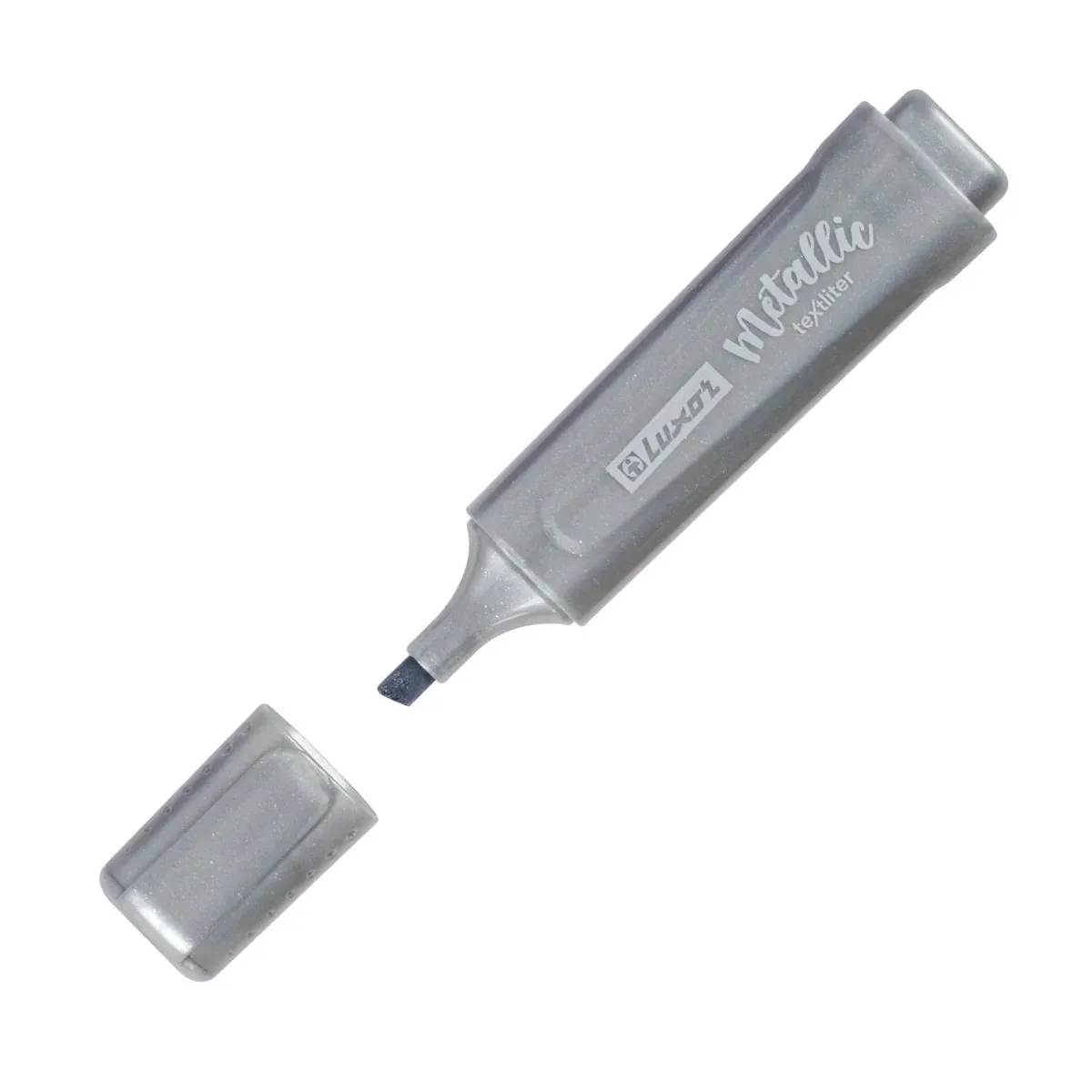 Текстовыделитель "Luxor. Textliter Metallic" серебро