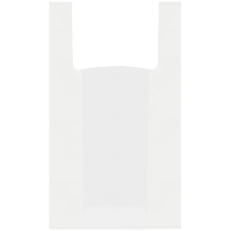 Пакет-майка OfficeClean, ПНД, 28+14*50см, 12мкм, белый