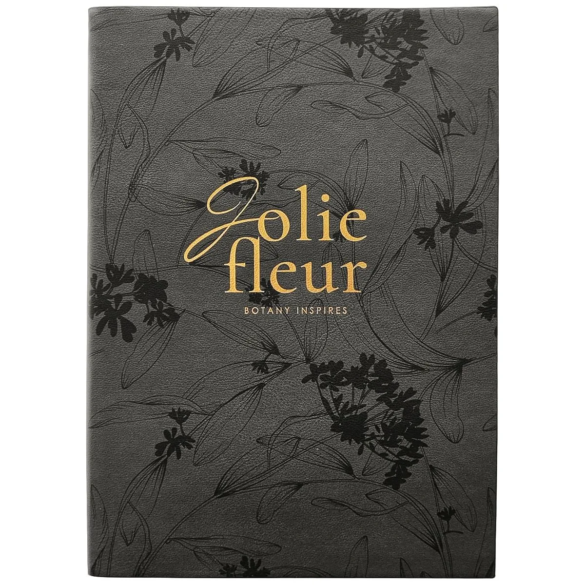 Ежедневник недат. А5 160л. кожзам, мягк.пер. "Fleur. Черный" тисн.фольгой, ляссе