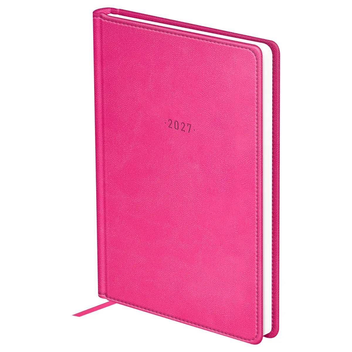 Ежедневник датированный 2027г., А5, 176л., твердый переплет, кожзам, BG "Winner. Fuchsia", фуксия