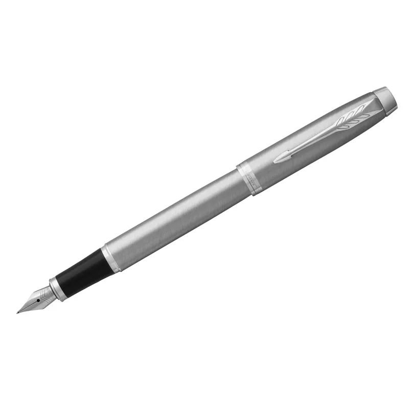 Ручка перьевая Parker "IM Essential Stainless Steel CT" синяя, 0,8мм, подарочная упаковка