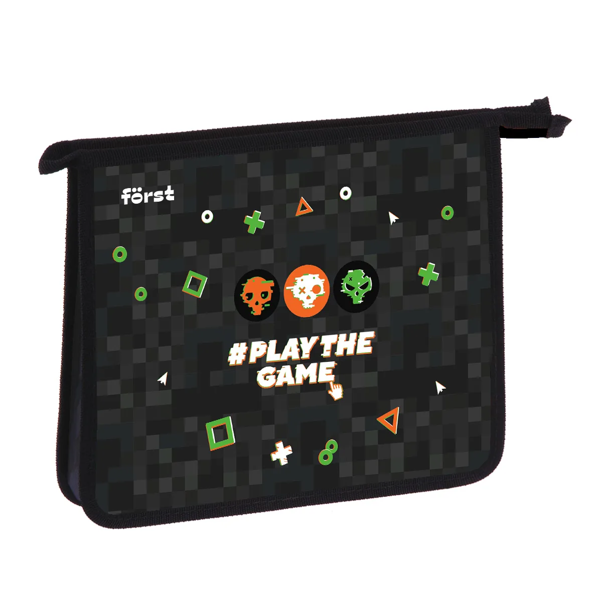 Папка для тетрадей 1 отделение, А5 Först "Play the game" , 240*205*40 мм, пластик, на молнии