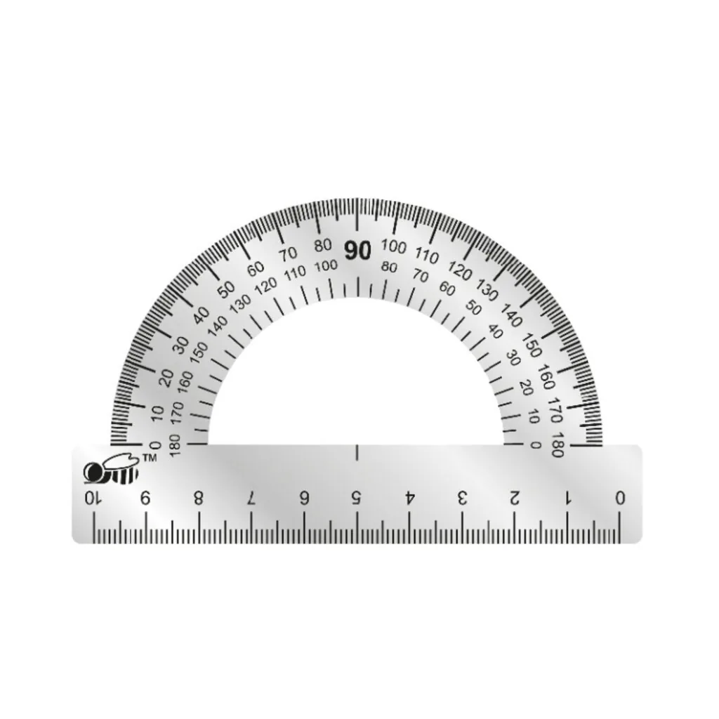 Транспортир 180гр. 10см металлический