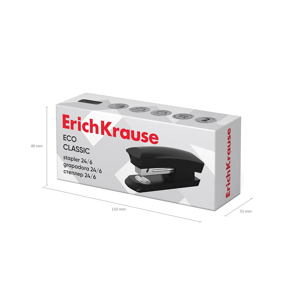Степлер ЕК 24/6 до 30л. Eco Classic черный
