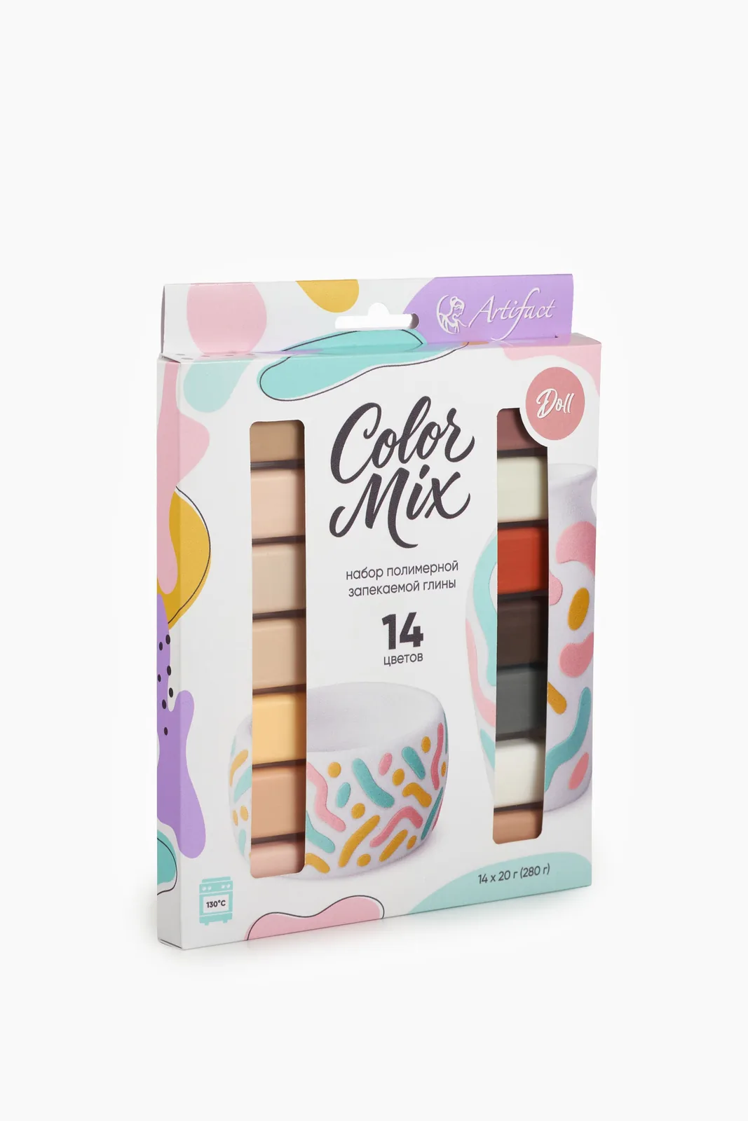 Набор пластики "Артефакт. Color Mix"   14цв., 280гр. doll