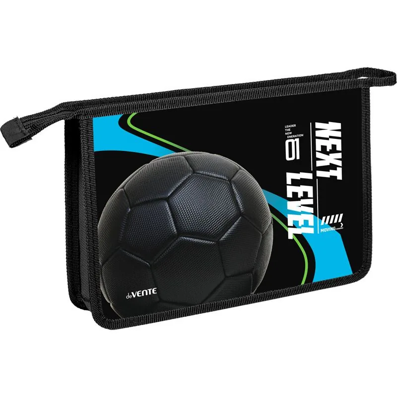 Папка д/тетрад. А4 (325*230*50) молния сверху, пластик "Next Level Football" конгр.тиснение