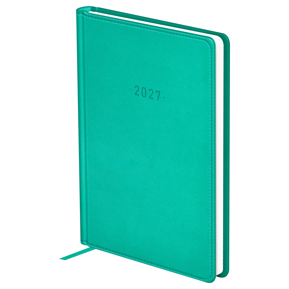 Ежедневник датированный 2027г., А6, 176л., твердый переплет, кожзам, BG "Winner. Light teal", светло-бирюзовый