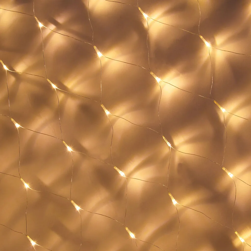 Гирлянда электрическая Сетка 1,4*1,5м 96LED светодиодная 220 В, шампань