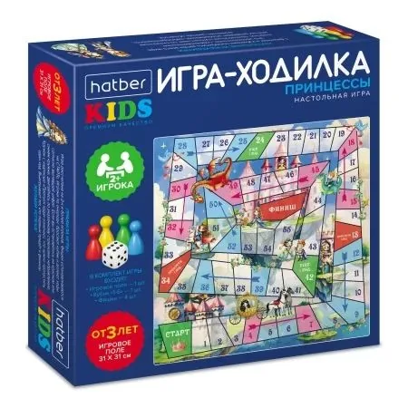 Игра с фишками 310*310 мм "Принцессы" коробка 3+