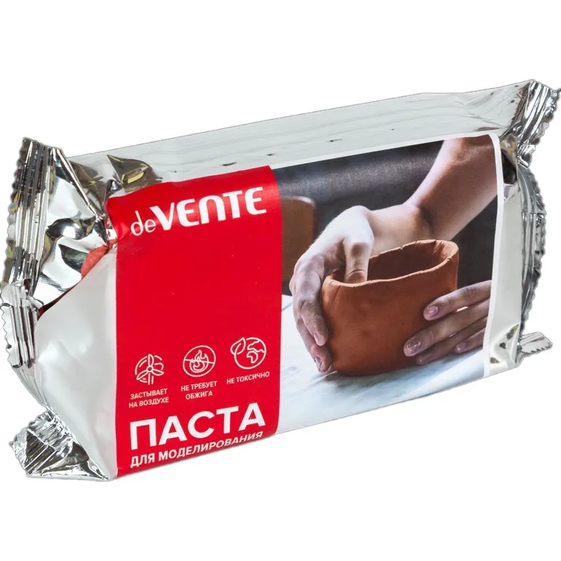 Глина для лепки deVENTE. HOBBY CREATIVE , терракотовая 500гр., самозатвердевающая