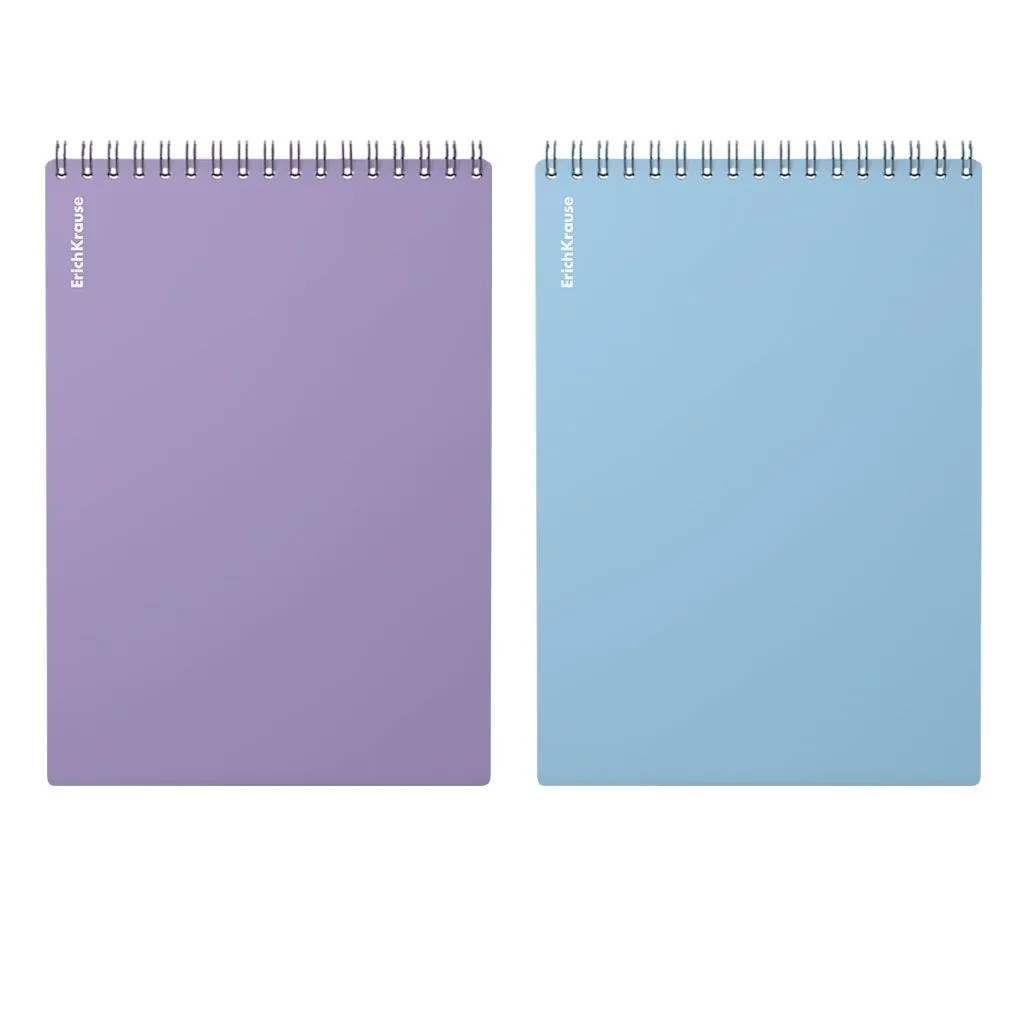 Блокнот А5 пласт.обл.  80л "Pastel" гребень, кл. MIX-PACK