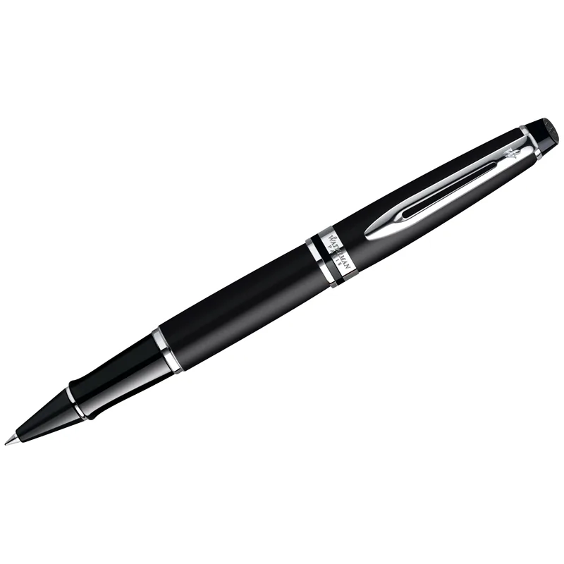 УЦЕНКА - Ручка-роллер Waterman "Expert Matt Black PT" черная, 0,8мм, подарочная упаковка (осн 180943)