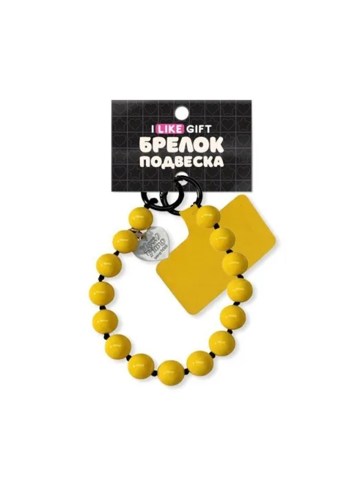 Брелок-подвеска для телефона "Heart charm" желтый
