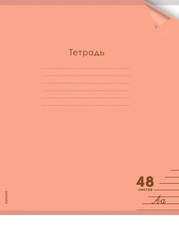 Тетрадь А5 48л ЛИН. Проф-Пресс  пласт.обл. "Неон. Оранжевая"