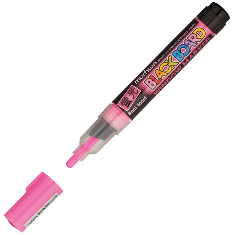 УЦЕНКА - Маркер меловой MunHwa "Black Board Marker" розовый, 3мм, водная основа (осн 260040)