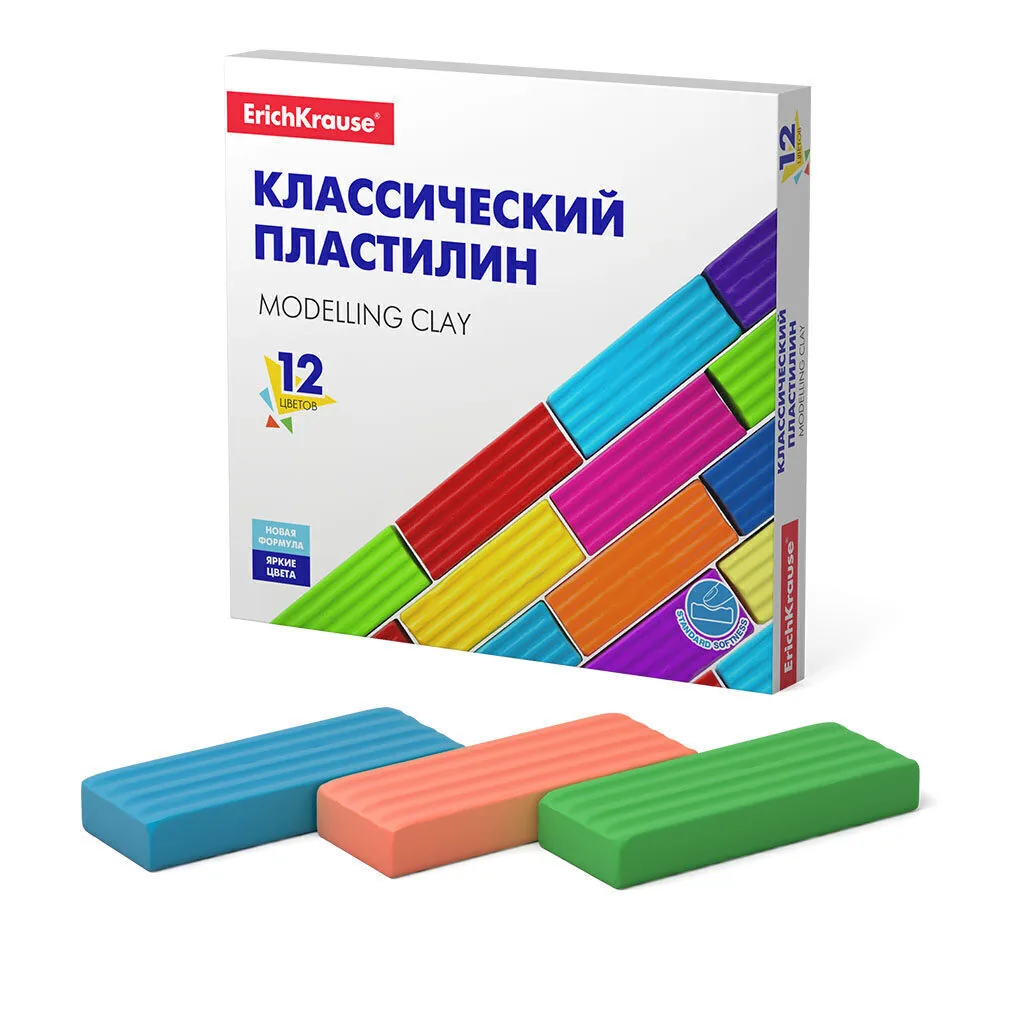 Пластилин 12цв 192гр. Erich Krause Basic
