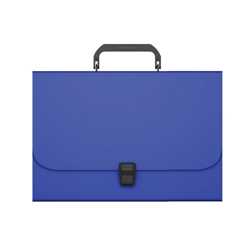 Портфель  1 отд. с ручкой А4 формат, пластик, синий